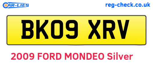 BK09XRV are the vehicle registration plates.