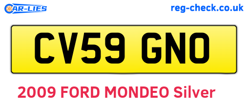 CV59GNO are the vehicle registration plates.