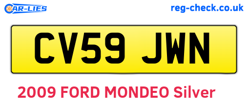 CV59JWN are the vehicle registration plates.