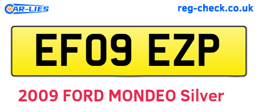 EF09EZP are the vehicle registration plates.