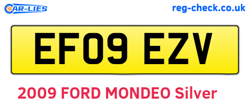EF09EZV are the vehicle registration plates.