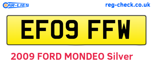 EF09FFW are the vehicle registration plates.