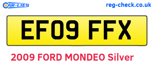EF09FFX are the vehicle registration plates.