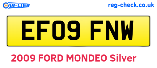 EF09FNW are the vehicle registration plates.