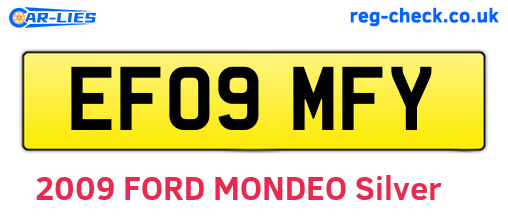 EF09MFY are the vehicle registration plates.