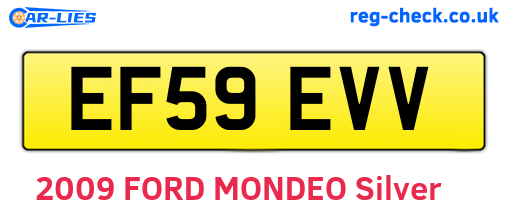 EF59EVV are the vehicle registration plates.