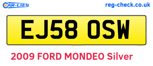 EJ58OSW are the vehicle registration plates.