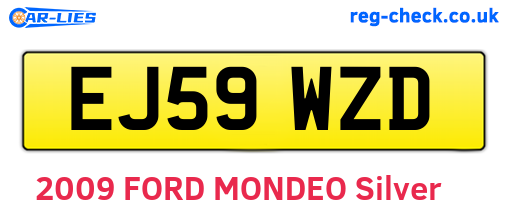 EJ59WZD are the vehicle registration plates.