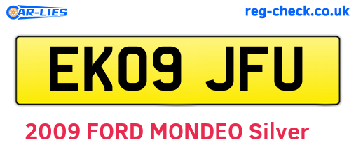 EK09JFU are the vehicle registration plates.