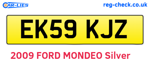 EK59KJZ are the vehicle registration plates.