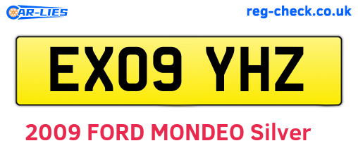 EX09YHZ are the vehicle registration plates.