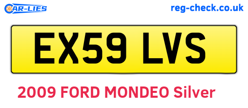 EX59LVS are the vehicle registration plates.