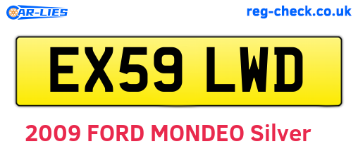 EX59LWD are the vehicle registration plates.