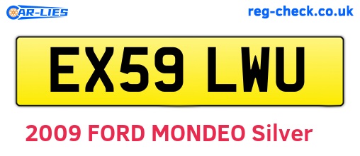EX59LWU are the vehicle registration plates.
