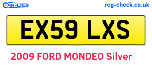 EX59LXS are the vehicle registration plates.