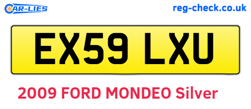 EX59LXU are the vehicle registration plates.