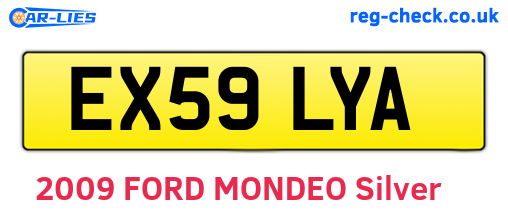 EX59LYA are the vehicle registration plates.