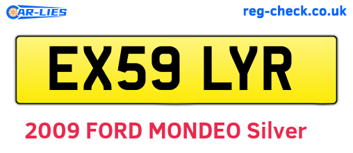 EX59LYR are the vehicle registration plates.