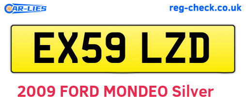 EX59LZD are the vehicle registration plates.