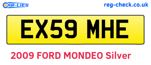 EX59MHE are the vehicle registration plates.