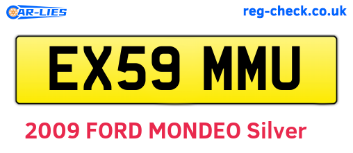 EX59MMU are the vehicle registration plates.