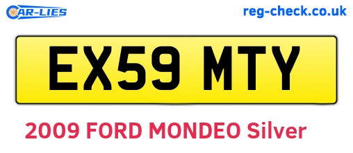 EX59MTY are the vehicle registration plates.