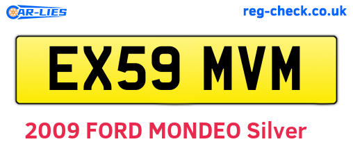 EX59MVM are the vehicle registration plates.