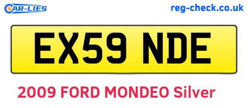 EX59NDE are the vehicle registration plates.