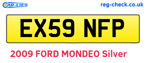 EX59NFP are the vehicle registration plates.