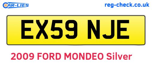 EX59NJE are the vehicle registration plates.