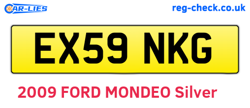 EX59NKG are the vehicle registration plates.