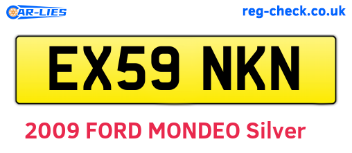EX59NKN are the vehicle registration plates.