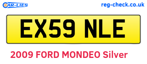 EX59NLE are the vehicle registration plates.