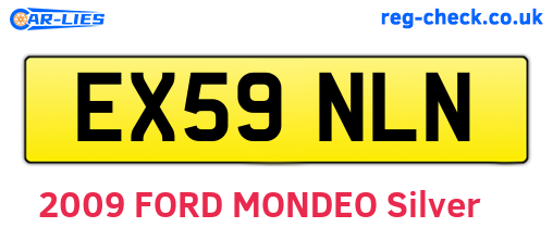 EX59NLN are the vehicle registration plates.