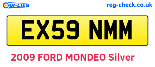 EX59NMM are the vehicle registration plates.