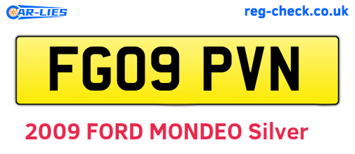FG09PVN are the vehicle registration plates.