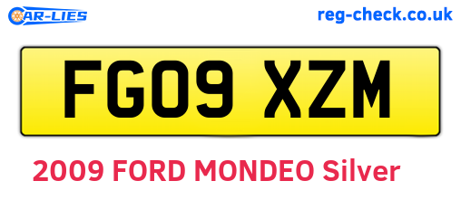 FG09XZM are the vehicle registration plates.