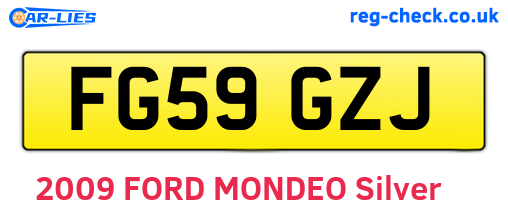 FG59GZJ are the vehicle registration plates.