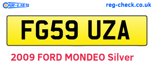FG59UZA are the vehicle registration plates.
