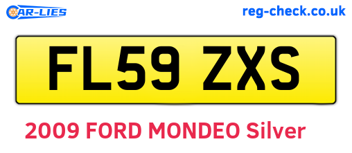 FL59ZXS are the vehicle registration plates.