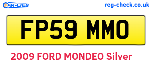 FP59MMO are the vehicle registration plates.