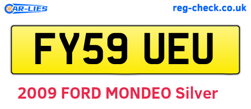 FY59UEU are the vehicle registration plates.