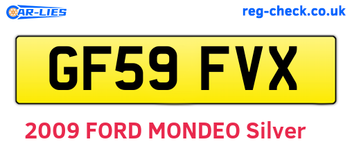 GF59FVX are the vehicle registration plates.