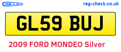GL59BUJ are the vehicle registration plates.
