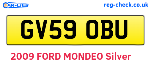 GV59OBU are the vehicle registration plates.