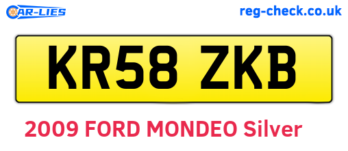 KR58ZKB are the vehicle registration plates.
