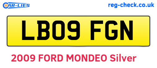 LB09FGN are the vehicle registration plates.