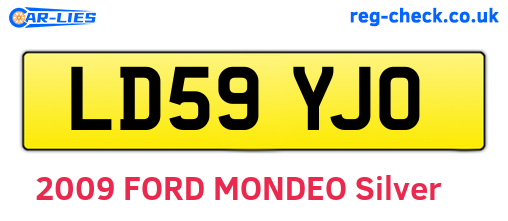 LD59YJO are the vehicle registration plates.