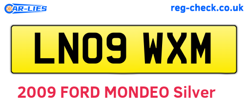 LN09WXM are the vehicle registration plates.