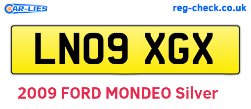 LN09XGX are the vehicle registration plates.